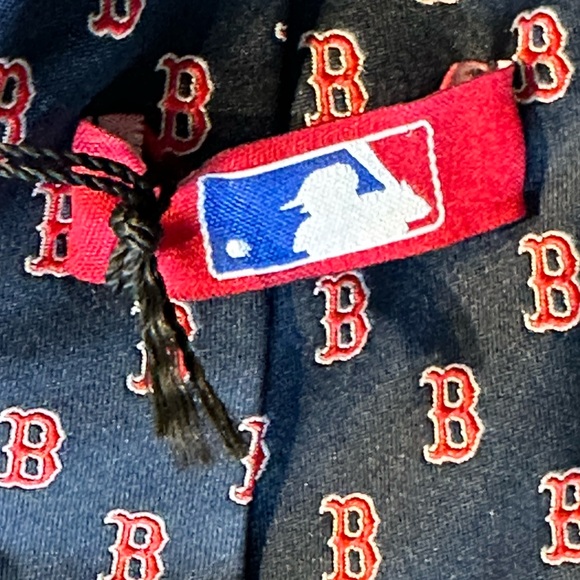 NWT Eagles Wind Boston Red Sox Print Silk Tie - Picture 4 of 8
